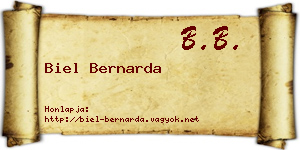 Biel Bernarda névjegykártya